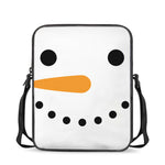 Snowman Face Print Rectangular Crossbody Bag