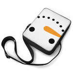 Snowman Face Print Rectangular Crossbody Bag