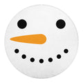 Snowman Face Print Round Blanket