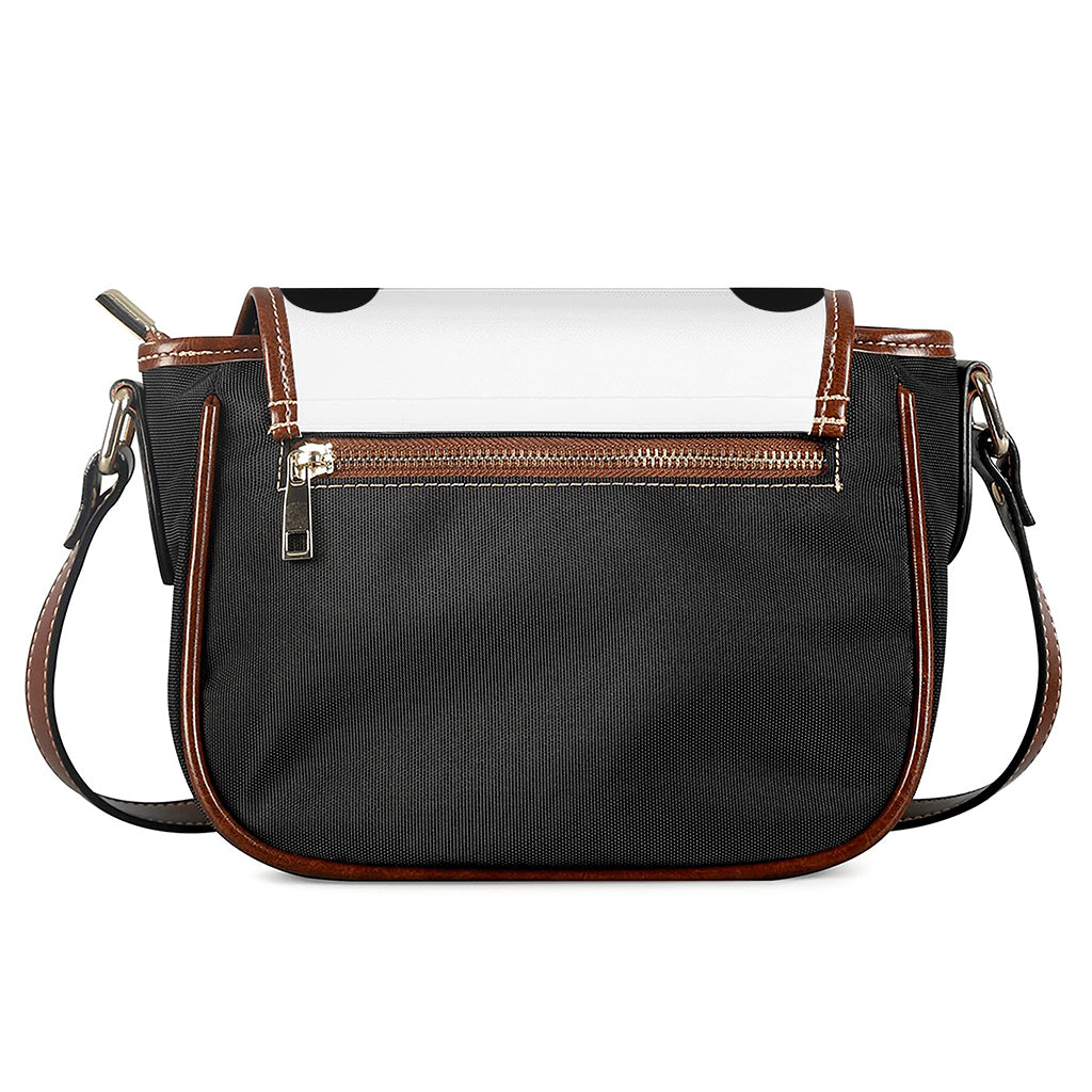Snowman Face Print Saddle Bag