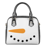 Snowman Face Print Shoulder Handbag