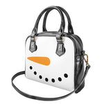 Snowman Face Print Shoulder Handbag