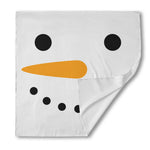 Snowman Face Print Silk Bandana