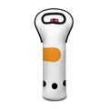 Snowman Face Print Single Neoprene Wine Tote