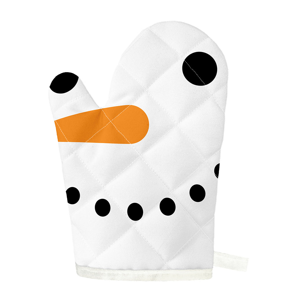 Snowman Face Print Single Oven Mitt