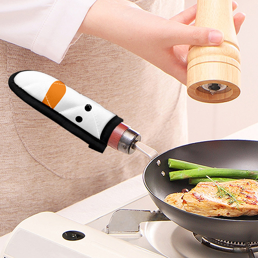 Snowman Face Print Skillet Handle Cover