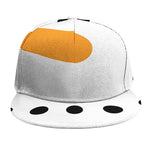 Snowman Face Print Snapback Cap