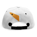 Snowman Face Print Snapback Cap