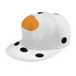 Snowman Face Print Snapback Cap