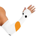 Snowman Face Print Sun Protection Arm Sleeves