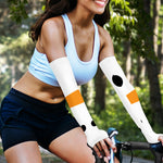 Snowman Face Print Sun Protection Arm Sleeves