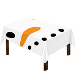 Snowman Face Print Tablecloth