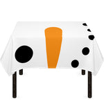 Snowman Face Print Tablecloth