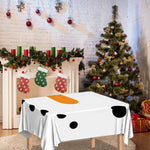 Snowman Face Print Tablecloth