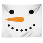 Snowman Face Print Tapestry