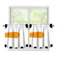 Snowman Face Print Tier Curtains