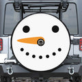 Snowman Face Print Tire Cover With Camera Hole