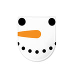 Snowman Face Print Toilet Lid Cover