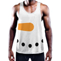 Snowman Face Print Men's Workout Tank Top