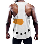 Snowman Face Print Training Tank Top
