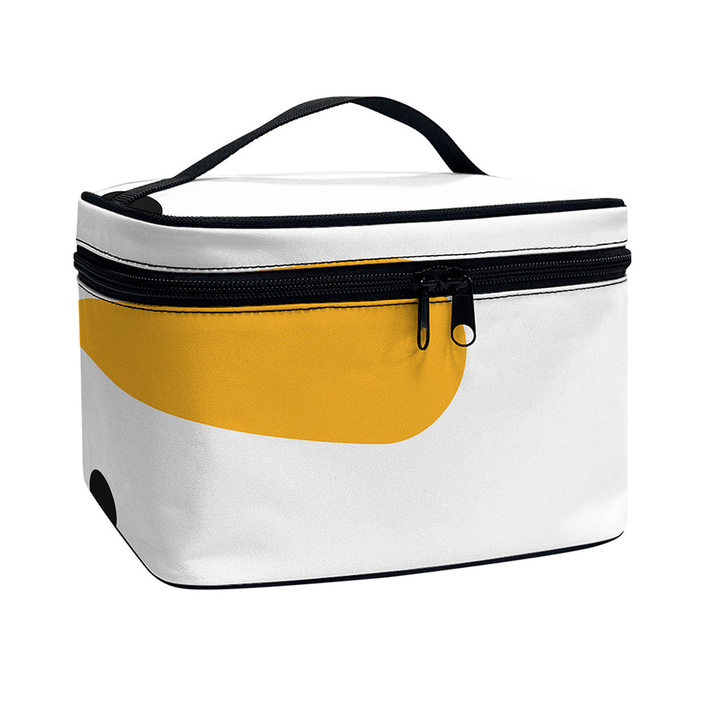 Snowman Face Print Travel Makeup Bag