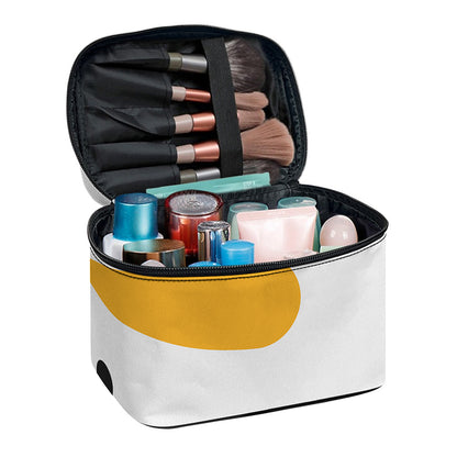 Snowman Face Print Travel Makeup Bag