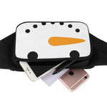 Snowman Face Print Waist Bag
