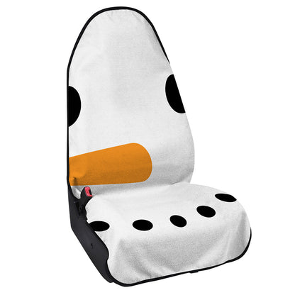 Snowman Face Print Waterproof Car Seat Cover