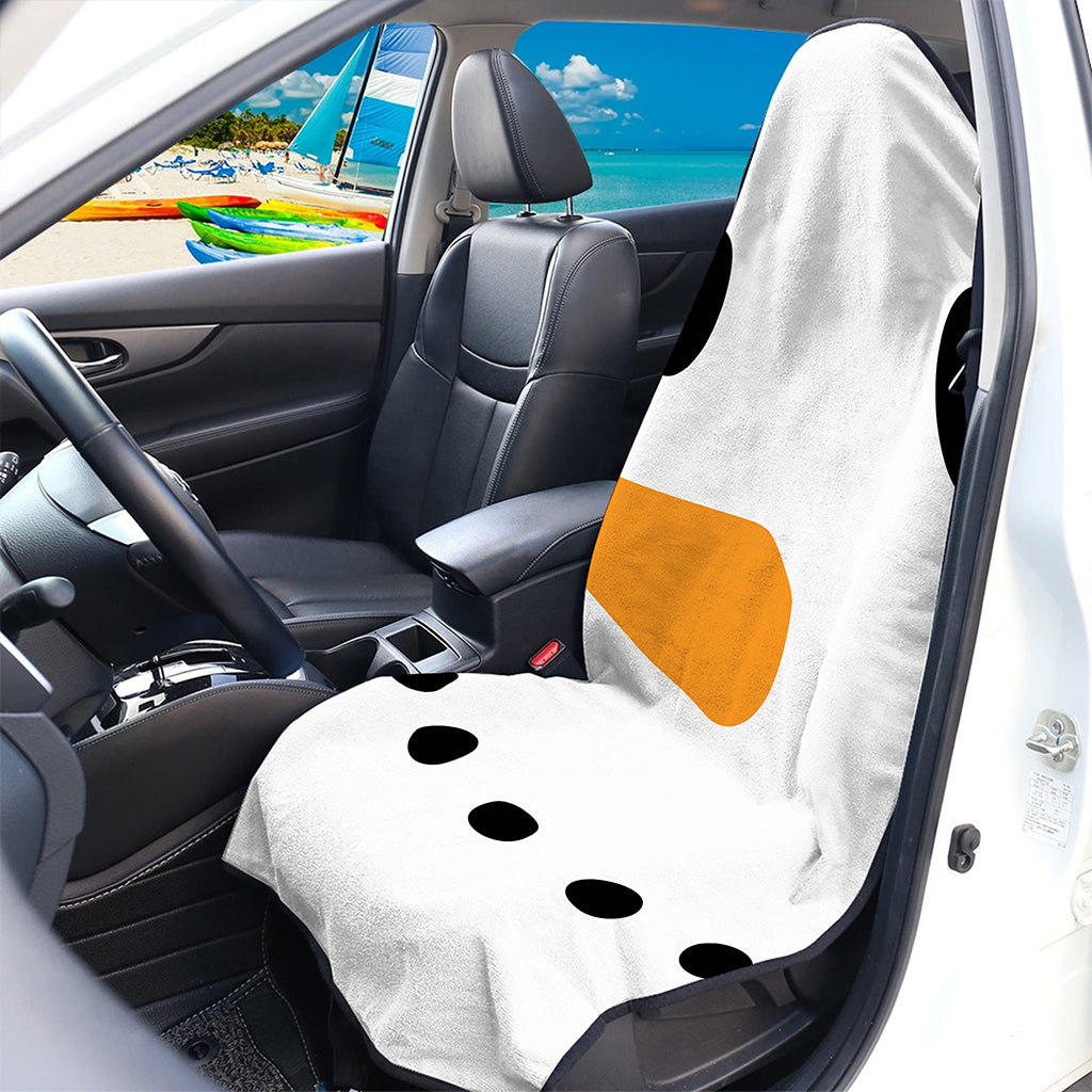 Snowman Face Print Waterproof Car Seat Cover