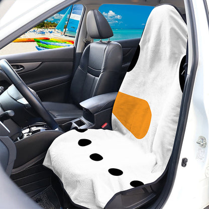 Snowman Face Print Waterproof Car Seat Cover