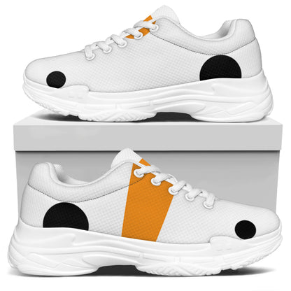 Snowman Face Print White Chunky Shoes