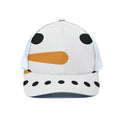 Snowman Face Print White Mesh Trucker Hat