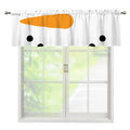 Snowman Face Print Window Valance