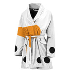 Snowman Face Print Women's Bathrobe