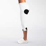 Snowman Face Print Women's Capri Leggings