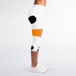 Snowman Face Print Women's Capri Leggings