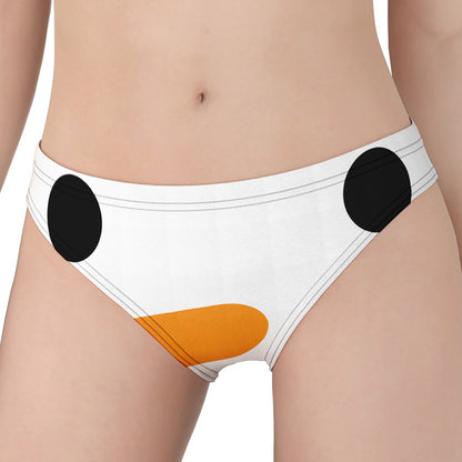 Snowman Face Print Women's Panties