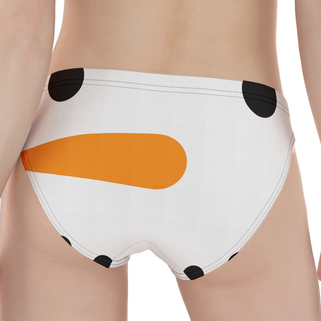 Snowman Face Print Women's Panties