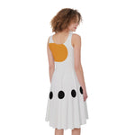 Snowman Face Print Women's Sleeveless Dress