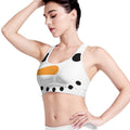 Snowman Face Print Women's Sports Bra