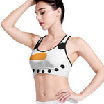Snowman Face Print Women's Sports Bra