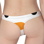 Snowman Face Print Women's Thong
