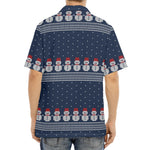 Snowman Knitted Pattern Print Aloha Shirt