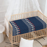 Snowman Knitted Pattern Print Baby Crib Sheet