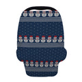 Snowman Knitted Pattern Print Baby Seat Cover