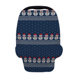Snowman Knitted Pattern Print Baby Seat Cover