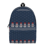 Snowman Knitted Pattern Print Backpack
