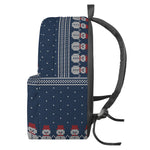 Snowman Knitted Pattern Print Backpack