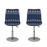Snowman Knitted Pattern Print Bar Stool Covers