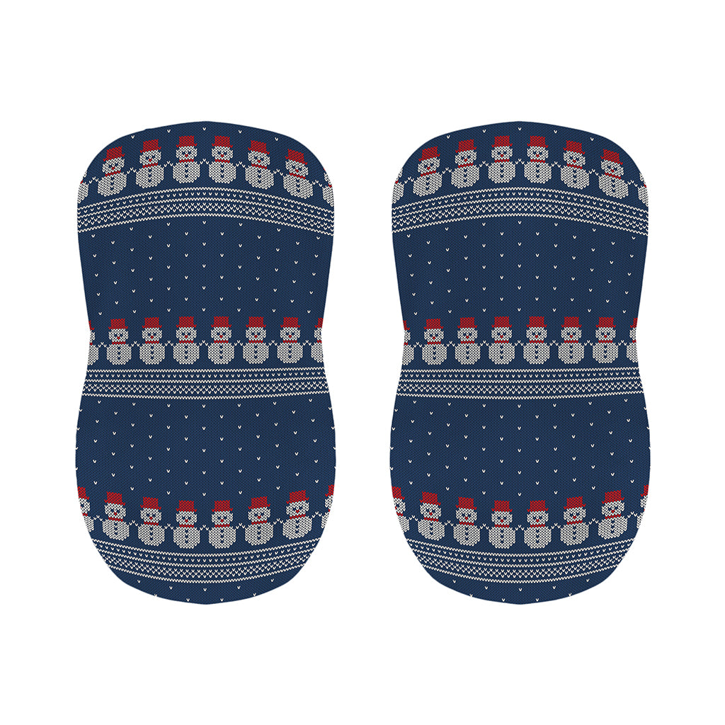 Snowman Knitted Pattern Print Bar Stool Covers